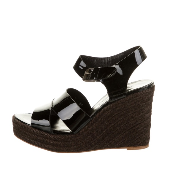 Til March Patent Leather Wedges - Picture 1 of 4